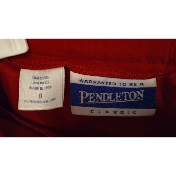 Pendleton Red 100% wool Pencil Skirt - Picture 5 of 8
